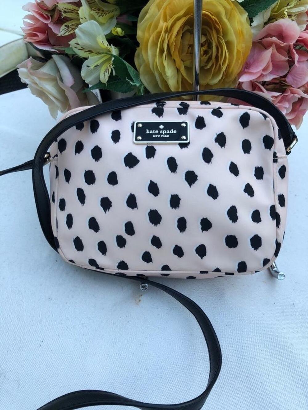 Kate Spade Mindy Blake Avenue Small Wkru3523 FLAMINGO DOTS CROSSBODY(H(PU300